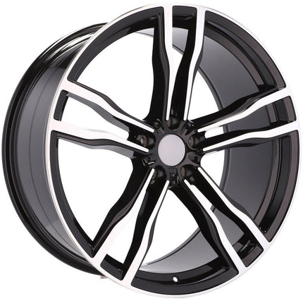 4 Velgen 21 inch BY588 Gepolijst Zwart 5x120 ET45 74.1 J10.5 Geschikt voor BMW, Mercedes, Audi, Volkswagen - VCTparts.nl