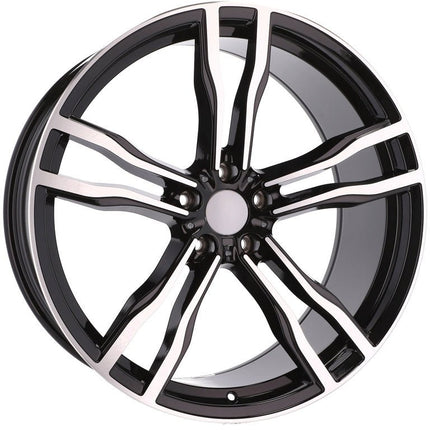 4 Velgen 21 inch BY588 Gepolijst Zwart 5x120 ET45 74.1 J10.5 Geschikt voor BMW, Mercedes, Audi, Volkswagen - VCTparts.nl