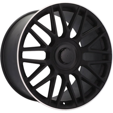 4 Velgen 21 inch Y0207 BLHM Zwart Semi Mat 5x112 ET44 66.6 Geschikt voor Audi, Volkswagen, Skoda, SEAT - VCTparts.nl