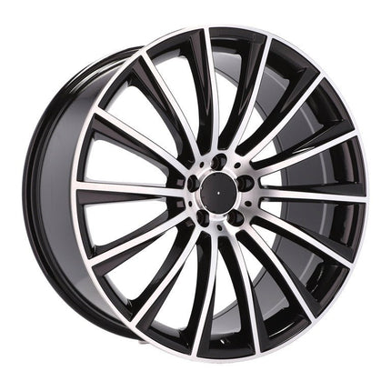 4 Velgen 22 inch B1048 MB Gepolijst Zwart 5x112 ET46 66.6 Geschikt voor Audi, Volkswagen, Skoda, SEAT - VCTparts.nl