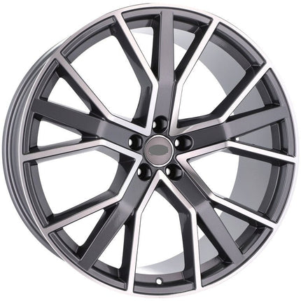 4 Velgen 22 inch B5131 (A5383) MGHM Gepolijst Grafiet Half Mat 5x112 ET21 66.45 Geschikt voor Audi, Mercedes, Porsche, Volkswagen - VCTparts.nl