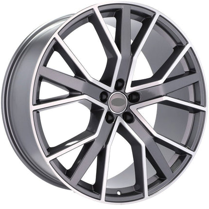 4 Velgen 22 inch B5131 (IN5348) MG Gepolijst Grafiet 5x112 ET31 66.45 Geschikt voor Audi, Mercedes, Porsche, Volkswagen - VCTparts.nl