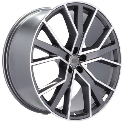 4 Velgen 22 inch B5131 (IN5348) MG Gepolijst Grafiet 5x112 ET31 66.45 Geschikt voor Audi, Mercedes, Porsche, Volkswagen - VCTparts.nl