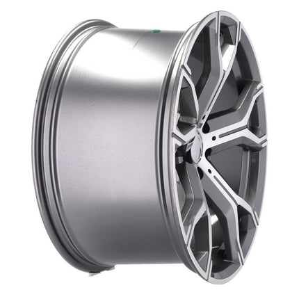 4 Velgen 22 inch B5498 MGHM Gepolijst Grafiet Half Mat 5x112 ET37 66.6 Geschikt voor Audi, Volkswagen, Skoda, SEAT - VCTparts.nl