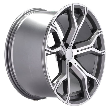 4 Velgen 22 inch B5498 MGHM Gepolijst Grafiet Half Mat 5x112 ET37 66.6 Geschikt voor Audi, Volkswagen, Skoda, SEAT - VCTparts.nl
