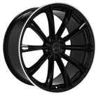 4 Velgen 22 inch H5060 BLP Zwart + Gepolijste Rand 5x112 ET20 66.45 Geschikt voor Audi, Volkswagen, Mercedes, Porsche - VCTparts.nl
