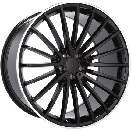 4 Velgen 22 inch MR532 (IN0235) BLP Zwart met Rand 5x112 ET32 66.6 Geschikt voor Audi, Mercedes, Porsche, Volkswagen - VCTparts.nl