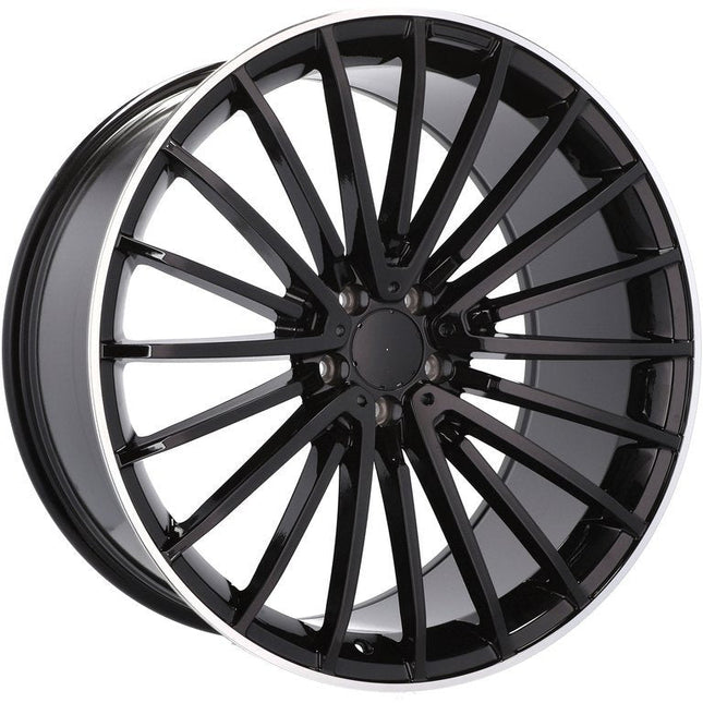 4 Velgen 22 inch MR532 (IN0235) BLP Zwart met Rand 5x112 ET32 66.6 Geschikt voor Audi, Mercedes, Porsche, Volkswagen - VCTparts.nl