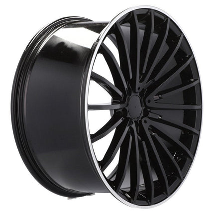 4 Velgen 22 inch MR532 (IN0235) BLP Zwart met Rand 5x112 ET32 66.6 Geschikt voor Audi, Mercedes, Porsche, Volkswagen - VCTparts.nl