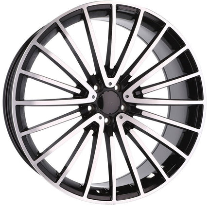 4 Velgen 22 inch MR532 (IN0235) MB Gepolijst Zwart 5x112 ET32 66.6 Geschikt voor Audi, Volkswagen, Mercedes, Porsche - VCTparts.nl