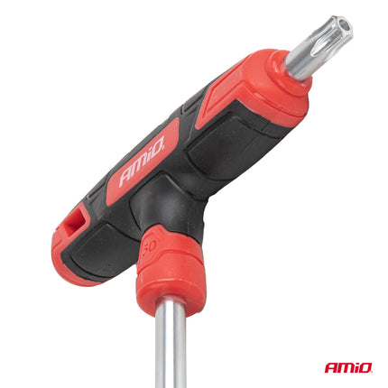 AMiO T-Greep Torxsleutel Set 8-delig CR-V Haakse Torx Sleutels T10-T50