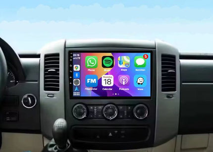 CarPlay & Android Auto Scherm voor Mercedes Benz Sprinter, Volkswagen Crafter (2006) – Draadloos Multimedia Touchscreen, GPS Navigatie – Inbouwen / Inbouwservice / Installatie - VCTparts.nl