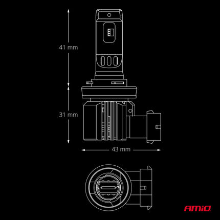 AMiO LumiTec F26 Night Breakers H8 H9 H11 H16 +130% PRO LIMITED LED Mistlampen Koplampen - 68W 12V 24V FULL CANBUS Mistlicht Dimlicht