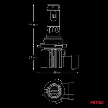AMiO LumiTec F26 Night Breakers HB4 +130% PRO LIMITED LED Koplampen - 68W 12V 24V FULL CANBUS Dimlicht Low Beam Mistlamp