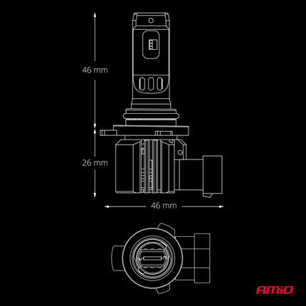 AMiO LumiTec F26 Night Breakers HIR2 +130% PRO LIMITED LED Koplampen - 68W 12V 24V FULL CANBUS Dimlicht Grootlicht
