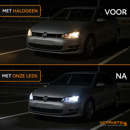 Volkswagen LED H7 Witte Koplampen Dimlicht 6000K 120W (set) [Golf 6 / 7 - Passat - Touran - Tiguan - T-ROC]