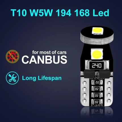 VCTparts VCTparts IJsblauwe 8000K T10 LED W5W Verlichting Set - Stadsverlichting Kentekenverlichting Interieurverlichting Super Helder Canbus Foutvrij NORGOS 6