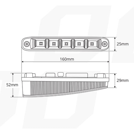 AMiO DRL 506HP Dagrijverlichting Wit 160mm - Krachtige SMD LED Set voor Auto 12V en 24V met Automatische Schakelaar