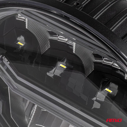 AMiO LED Werklicht Verstraler 112W 12V-24V Lange-afstandslamp met Positielicht voor Vrachtwagen, Offroad, Bouw en Landbouw