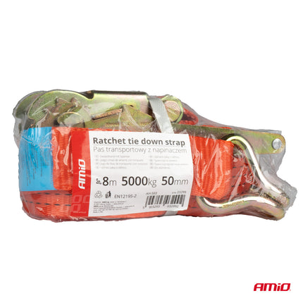 AMiO Ratchet Spanband 5000kg 50mm x 8m – Zware Lasten Vastzetten voor Transport en Industrie