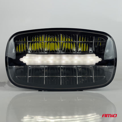 AMiO LED Werklicht Verstraler Ovaal 109W 12V-24V Lange-afstandslamp met Positielicht voor Vrachtwagen, Offroad, Bouw en Landbouw