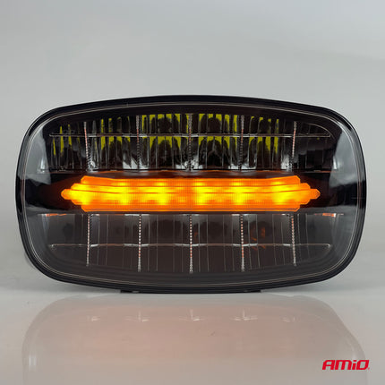 AMiO LED Werklicht Verstraler Ovaal 109W 12V-24V Lange-afstandslamp met Positielicht voor Vrachtwagen, Offroad, Bouw en Landbouw