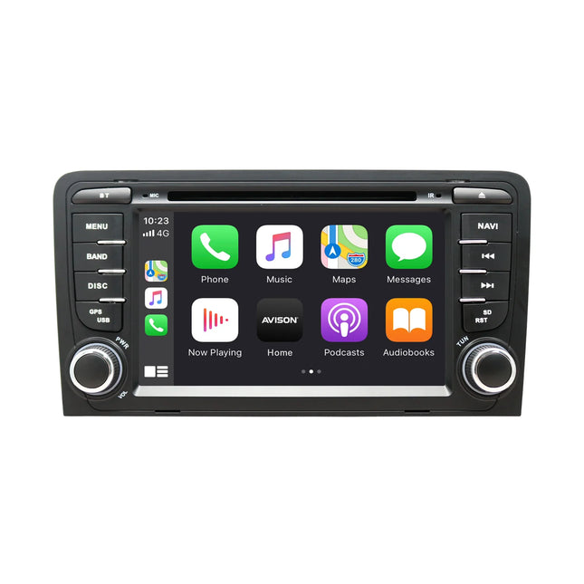CarPlay & Android Auto Scherm voor Audi A3 8P, S3, RS3 (2003–2012) – Draadloos Multimedia Display, GPS Navigatie & Touchscreen – Inbouwen / Inbouwservice / Installatie