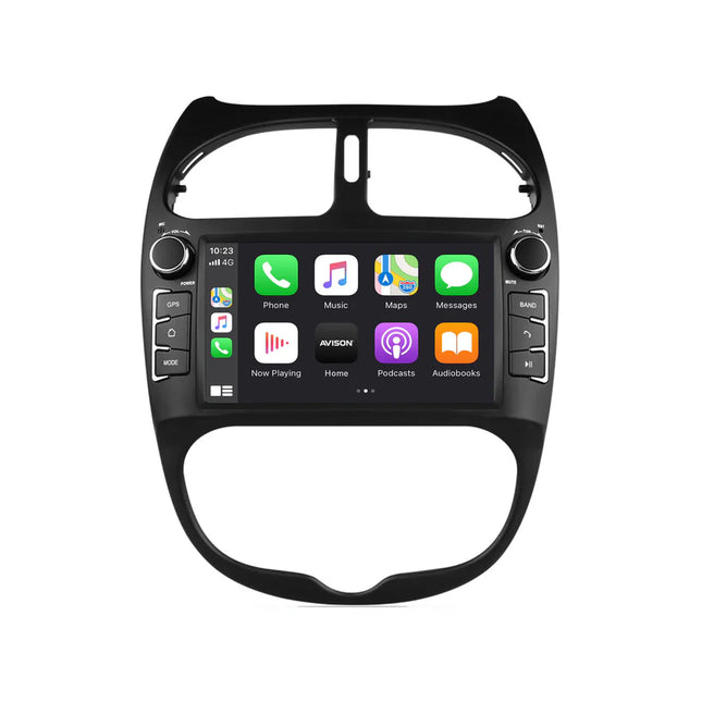 CarPlay & Android Auto 7 Inch Radio voor Peugeot 206, 206CC, 206SW (2000–2008) – 2DIN Multimedia Scherm met GPS Navigatie – Inbouwen / Inbouwservice / Installatie