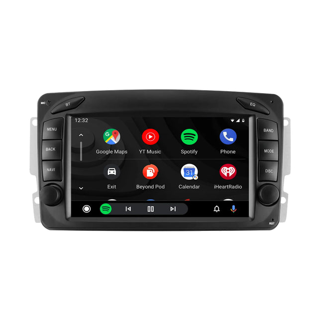 CarPlay & Android Auto Scherm voor Mercedes-Benz C-Klasse W203, CLK W209, G-Klasse W463, Viano/Vito W639 (1998–2006) – Draadloos Multimedia Touchscreen, GPS Navigatie – Inbouwen / Inbouwservice / Installatie
