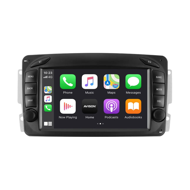 CarPlay & Android Auto Scherm voor Mercedes-Benz C-Klasse W203, CLK W209, G-Klasse W463, Viano/Vito W639 (1998–2006) – Draadloos Multimedia Touchscreen, GPS Navigatie – Inbouwen / Inbouwservice / Installatie