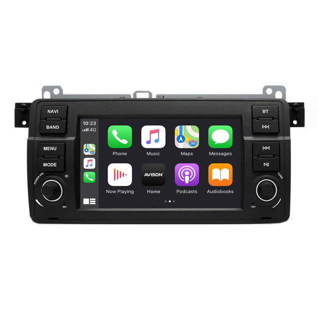 CarPlay & Android Auto Scherm voor BMW 3 Serie E46 (1998–2006) – Draadloos Multimedia Display, GPS Navigatie & Touchscreen – Inbouwen / Inbouwservice / Installatie
