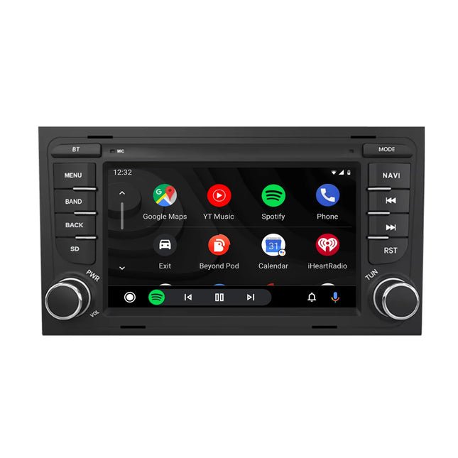 CarPlay & Android Auto Scherm voor Audi A4 B6/B7, S4, RS4 (2000–2008) – Draadloos Multimedia Display, GPS Navigatie & Touchscreen – Inbouwen / Inbouwservice / Installatie