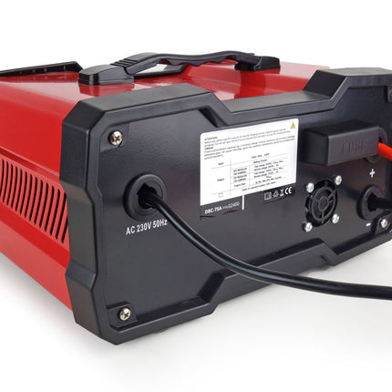 Acculader 12V-24V met Jump Starter 75A – Automatische Battery Charger – Startbooster Auto & Vrachtwagen – Smart Charger 12A Heavy Duty