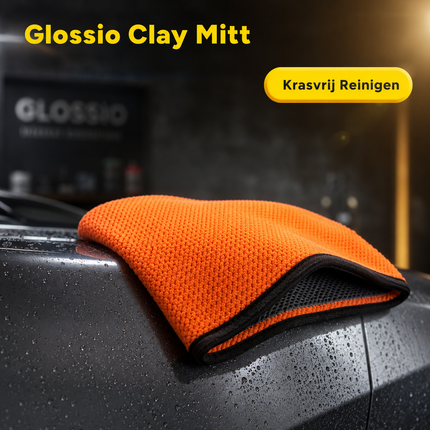 Tissu de nettoyage en microfibre de serviette en argile pour élimination des déchets (40 x 40 cm) - Orange