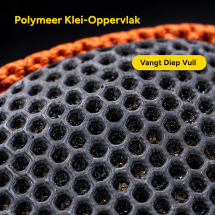 Tissu de nettoyage en microfibre de serviette en argile pour élimination des déchets (40 x 40 cm) - Orange