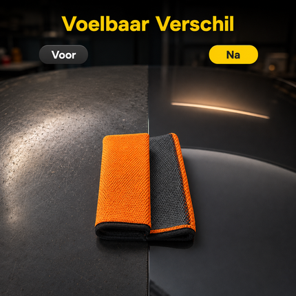 Tissu de nettoyage en microfibre de serviette en argile pour élimination des déchets (40 x 40 cm) - Orange