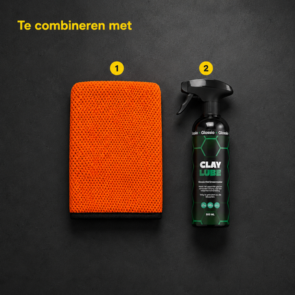 Tissu de nettoyage en microfibre de serviette en argile pour élimination des déchets (40 x 40 cm) - Orange