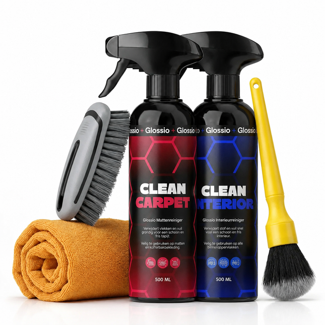 Nettoyant intérieur intérieur combidéal avec tissu en microfibre et pinceau détaillant