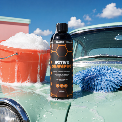 Glossio Active Shampoo Premium Werkende Zeep 500ML - Krachtige Autoshampoo voor Dieptereiniging en Glanzende Lak zonder Beschadiging
