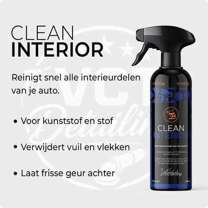 Detailing Combideal Clean Interior + Glass voor Schoon Auto Interieur met Microvezel Doek