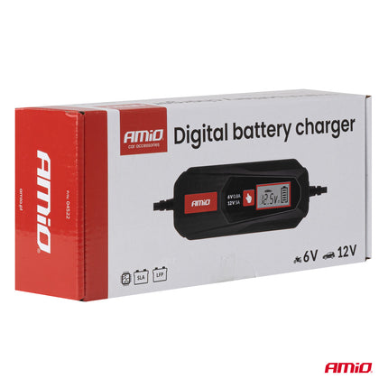 Digitale Acculader 5A 6V 12V Slimme Oplader voor Auto Motor en Boot Loodzuur en LiFePO4