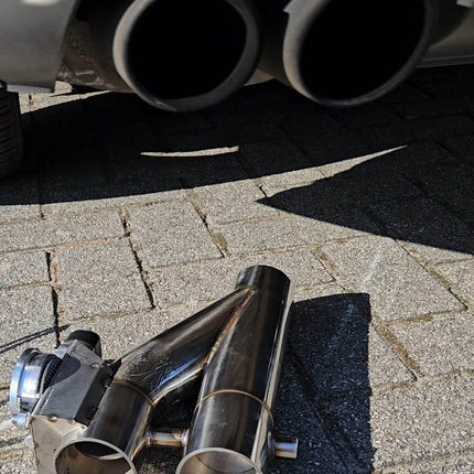 Elektrische Uitlaat Kleppensysteem 2.5inch 63mm Bypass Universeel Draadloos met Afstandsbediening - Dubbele Pijp met Klem - VCTparts.nl