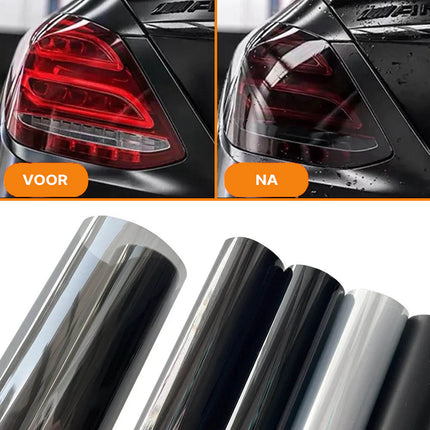 Koplamp en Achterlicht Folie Wrap Donker Zwart (30 x 60 cm) – Smoke Tint Vinyl
