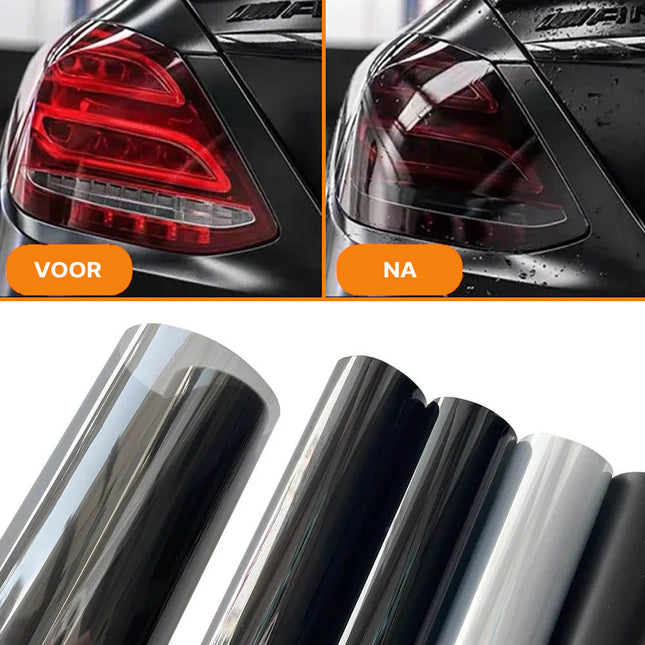 Koplamp en Achterlicht Folie Wrap Donker Zwart (30 x 60 cm) – Smoke Tint Vinyl