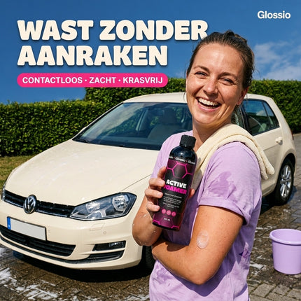 Glossio Active Foamer Premium Werkende Schuim 500ML - Krachtige Autoshampoo voor Dieptereiniging en Glanzende Bescherming van Lakoppervlakken