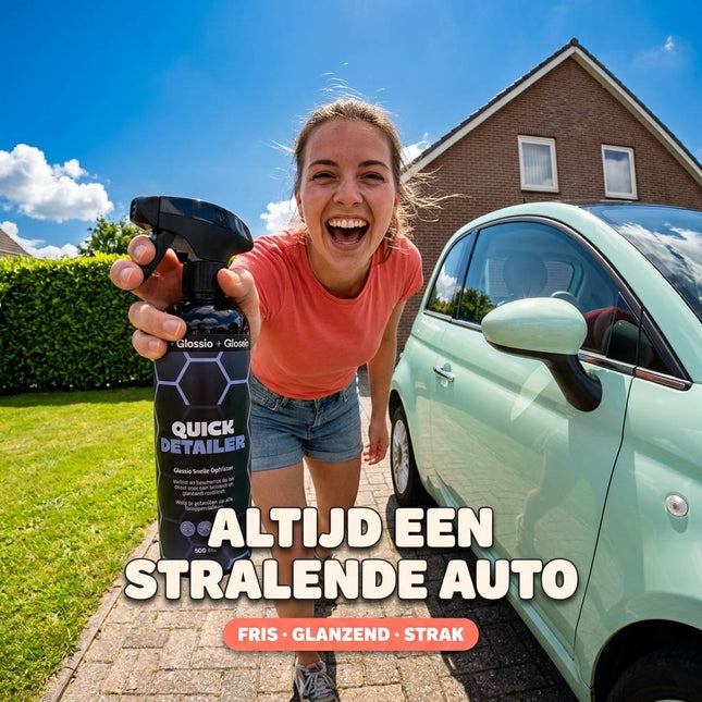 Glossio Quick Detailer 500ML Auto Lak Reiniger - Snelle Glans Bescherming en Stofverwijdering voor Lak en Kunststof Oppervlakken Zonder Strepen