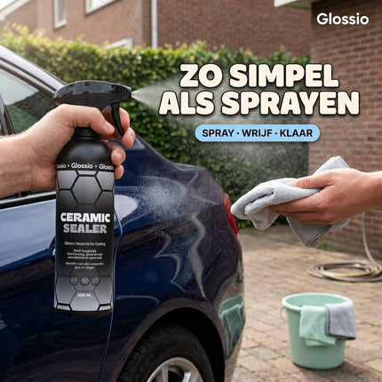 Glossio Ceramic Sealer Premium Keramische Coating 500ML - Krachtig Tegen Vuil en Water voor een Glanzend en Langdurig Beschermd Autoresultaat