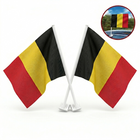 Belgische Autovlaggen Set 2 Stuks – België Vlag Auto – 30 x 45 cm – Inclusief Raamhouders – WK 2026 Rode Duivels Supporters