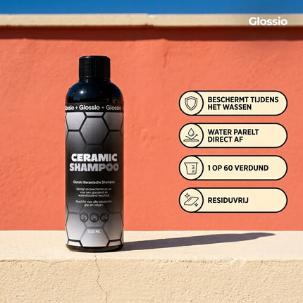 Glossio Combideal Ceramic Onderhoud – Onderhoudsset met Ceramic Shampoo, Quick Detailer en Buff/Wax Towel