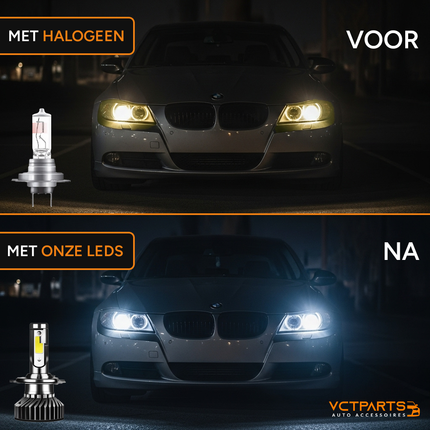 led H7 8000K Dimlicht Wit - Koplampen (set)  [Witte koplampen - Witte Dimlichten] - VCTparts.nl
